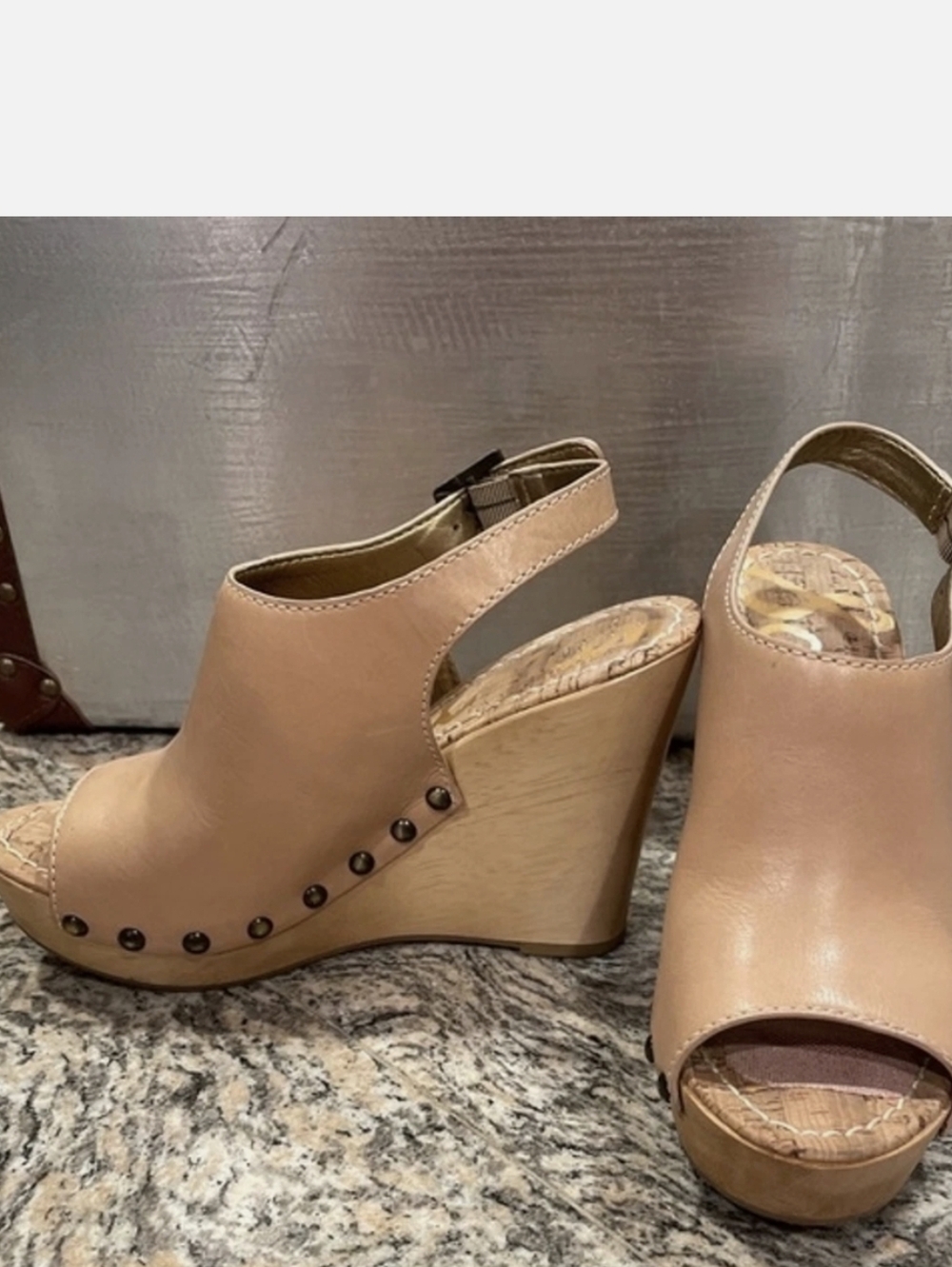 Sam Edelman Women's Brown Wedge Sandals Size 8M